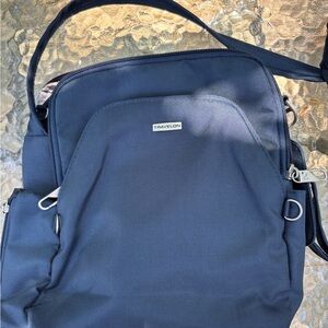 Travelon Blue Messenger Bag with Anti-Theft Features
